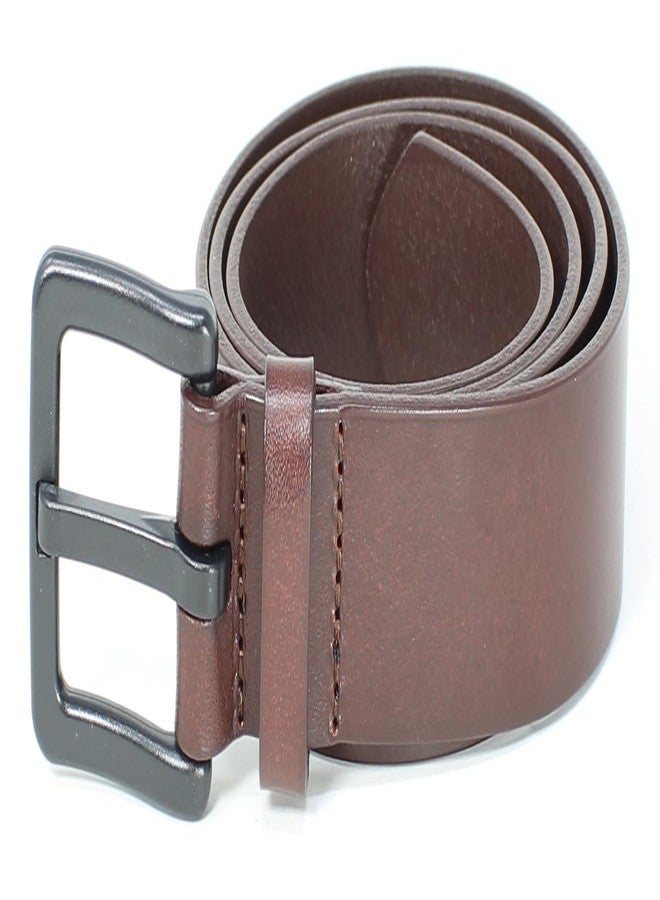 BC Belts حزام من الجلد الطبيعي الكامل الحبيبات من بي سي بيلتس - مضاد للحساسية، خالٍ من النيكل، ومعتمد من إدارة أمن النقل الأمريكية (بني داكن - صغير) - Image 3